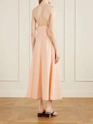 Khaite Iben Paneled Cotton-poplin Midi Dress | Thumbnail 3 Khaite Iben Paneled Cotton-poplin Midi Dress | Thumbnail 3