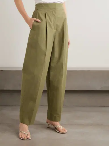 Joseph Paver Pleated Cotton Tapered Pants | Thumbnail 3 Joseph Paver Pleated Cotton Tapered Pants | Thumbnail 3