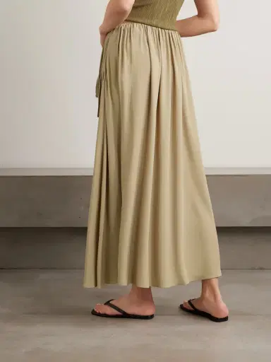 Joseph Elba Tie-detailed Crepe De Chine Maxi Skirt | Thumbnail 3 Joseph Elba Tie-detailed Crepe De Chine Maxi Skirt | Thumbnail 3
