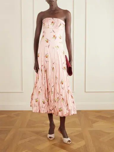 Emilia Wickstead Printed Crinkle-satin Midi Dress | Thumbnail 2 Emilia Wickstead Printed Crinkle-satin Midi Dress | Thumbnail 2