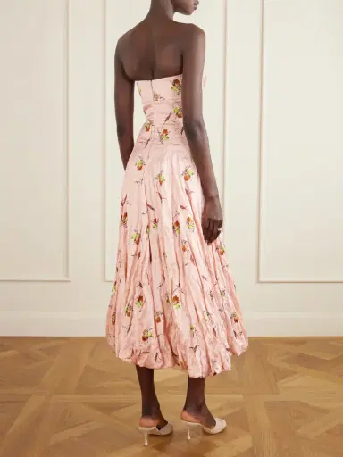 Emilia Wickstead Printed Crinkle-satin Midi Dress | Thumbnail 3 Emilia Wickstead Printed Crinkle-satin Midi Dress | Thumbnail 3