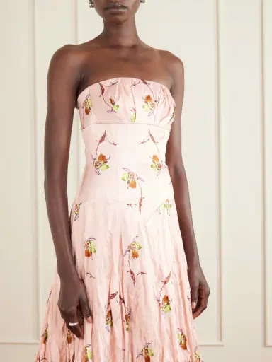 Emilia Wickstead Printed Crinkle-satin Midi Dress | Thumbnail 4 Emilia Wickstead Printed Crinkle-satin Midi Dress | Thumbnail 4