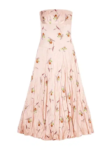 Emilia Wickstead Printed Crinkle-satin Midi Dress | Thumbnail 1 Emilia Wickstead Printed Crinkle-satin Midi Dress | Thumbnail 1
