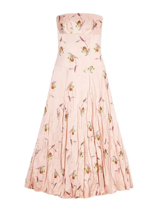Printed Crinkle-satin Midi Dress Printed Crinkle-satin Midi Dress