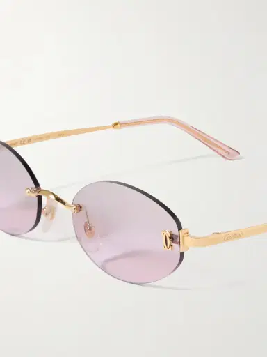Cartier Eyewear Double C Rimless Oval-frame Gold-tone Sunglasses | Thumbnail 4 Cartier Eyewear Double C Rimless Oval-frame Gold-tone Sunglasses | Thumbnail 4
