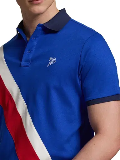 Polo Ralph Lauren Men's Logo Contrast-Striped Cotton Polo Shirt | Thumbnail 5 Polo Ralph Lauren Men's Logo Contrast-Striped Cotton Polo Shirt | Thumbnail 5