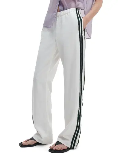 rag & bone Women's Featherweight Logan Striped Denim Track Pants - White Sport - Size XL | Thumbnail 4 rag & bone Women's Featherweight Logan Striped Denim Track Pants - White Sport - Size XL | Thumbnail 4