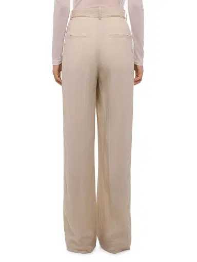 Helmut Lang Women's Twill Pleated Wide-Leg Belted Pants - Ivory - Size 12 | Thumbnail 6 Helmut Lang Women's Twill Pleated Wide-Leg Belted Pants - Ivory - Size 12 | Thumbnail 6