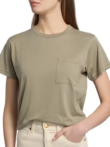 Jamie Haller Women's The Pocket Cotton-Blend T-Shirt - French Grey | Thumbnail 6 Jamie Haller Women's The Pocket Cotton-Blend T-Shirt - French Grey | Thumbnail 6