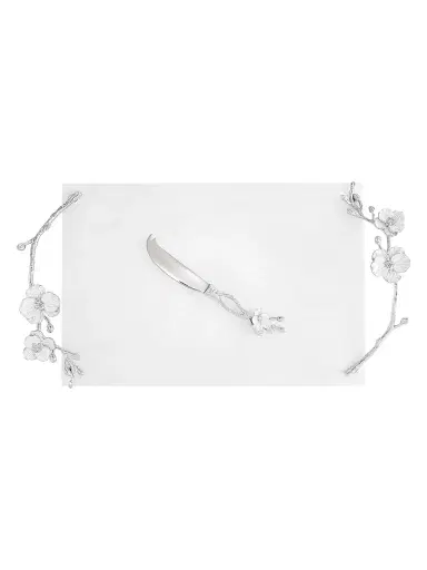 Michael Aram Silver Orchid Cheeseboard & Knife | Thumbnail 4 Michael Aram Silver Orchid Cheeseboard & Knife | Thumbnail 4