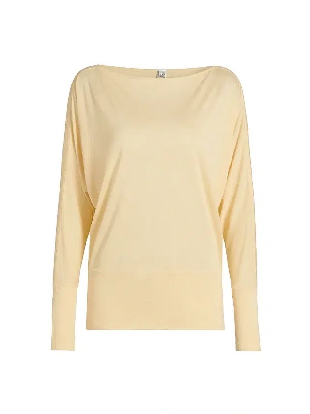 Women's Boatneck Jersey Top - Champagne Women's Boatneck Jersey Top - Champagne