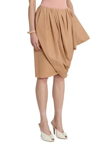 Chloé Women's Pleated Cotton A-Line Miniskirt - Reef Shell | Thumbnail 4 Chloé Women's Pleated Cotton A-Line Miniskirt - Reef Shell | Thumbnail 4