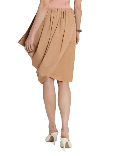 Chloé Women's Pleated Cotton A-Line Miniskirt - Reef Shell | Thumbnail 5 Chloé Women's Pleated Cotton A-Line Miniskirt - Reef Shell | Thumbnail 5