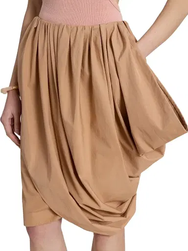 Chloé Women's Pleated Cotton A-Line Miniskirt - Reef Shell | Thumbnail 6 Chloé Women's Pleated Cotton A-Line Miniskirt - Reef Shell | Thumbnail 6