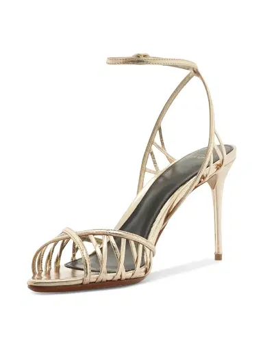 Alexandre Birman Women's Solene 85MM Leather Sandals - Golden - Size 11 | Thumbnail 6 Alexandre Birman Women's Solene 85MM Leather Sandals - Golden - Size 11 | Thumbnail 6