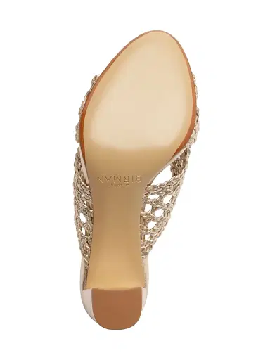 Alexandre Birman Women's Belinda 75MM Woven Leather Mules - Golden | Thumbnail 8 Alexandre Birman Women's Belinda 75MM Woven Leather Mules - Golden | Thumbnail 8