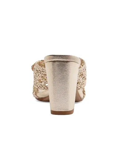 Alexandre Birman Women's Belinda 75MM Woven Leather Mules - Golden | Thumbnail 9 Alexandre Birman Women's Belinda 75MM Woven Leather Mules - Golden | Thumbnail 9