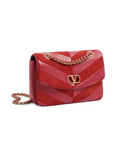 Valentino Garavani Women's Djuna Shoulder Bag in Suede and Nappa | Thumbnail 3 Valentino Garavani Women's Djuna Shoulder Bag in Suede and Nappa | Thumbnail 3