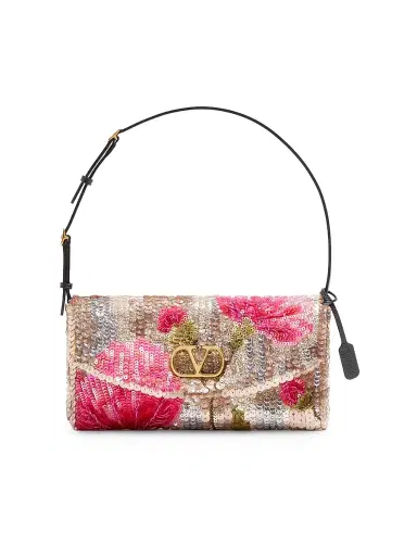 Valentino Garavani Women's Devain Embroidered Shoulder Bag | Thumbnail 1 Valentino Garavani Women's Devain Embroidered Shoulder Bag | Thumbnail 1