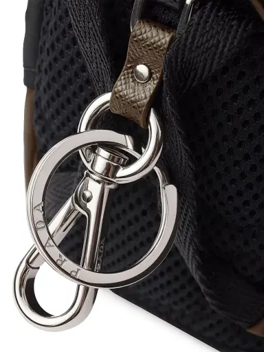 Prada Men's Mini Icon Re-Nylon Keyring Charm - Black | Thumbnail 4 Prada Men's Mini Icon Re-Nylon Keyring Charm - Black | Thumbnail 4