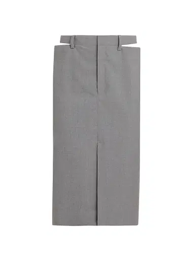 Jil Sander Women's Cut-Out Wool Pencil Skirt - Shadow | Thumbnail 1 Jil Sander Women's Cut-Out Wool Pencil Skirt - Shadow | Thumbnail 1