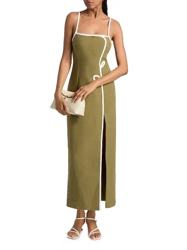 Significant Other Women's Laika Floral Contrast-Trim Cotton Maxi Dress - Martini - Size 12 | Thumbnail 2 Significant Other Women's Laika Floral Contrast-Trim Cotton Maxi Dress - Martini - Size 12 | Thumbnail 2