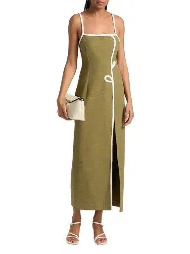 Significant Other Women's Laika Floral Contrast-Trim Cotton Maxi Dress - Martini - Size 12 | Thumbnail 3 Significant Other Women's Laika Floral Contrast-Trim Cotton Maxi Dress - Martini - Size 12 | Thumbnail 3