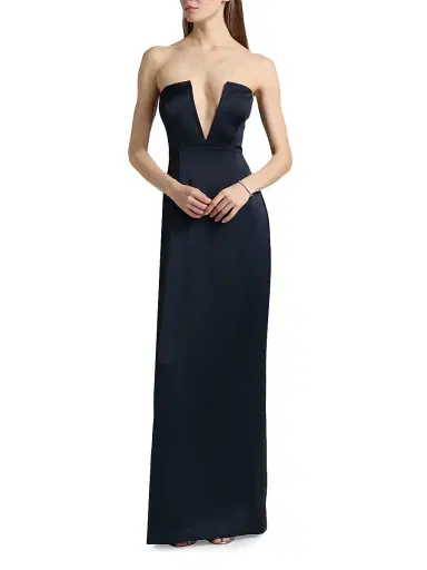 Ramy Brook Women's Raquel Strapless V-Neck Column Gown - Navy | Thumbnail 2 Ramy Brook Women's Raquel Strapless V-Neck Column Gown - Navy | Thumbnail 2