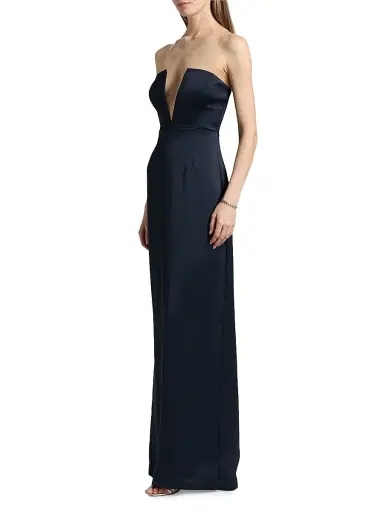 Ramy Brook Women's Raquel Strapless V-Neck Column Gown - Navy | Thumbnail 4 Ramy Brook Women's Raquel Strapless V-Neck Column Gown - Navy | Thumbnail 4