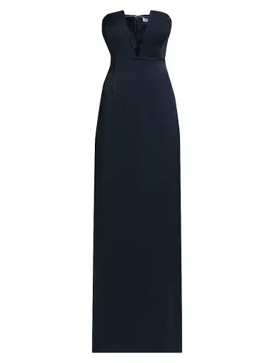 Ramy Brook Women's Raquel Strapless V-Neck Column Gown - Navy | Thumbnail 1 Ramy Brook Women's Raquel Strapless V-Neck Column Gown - Navy | Thumbnail 1