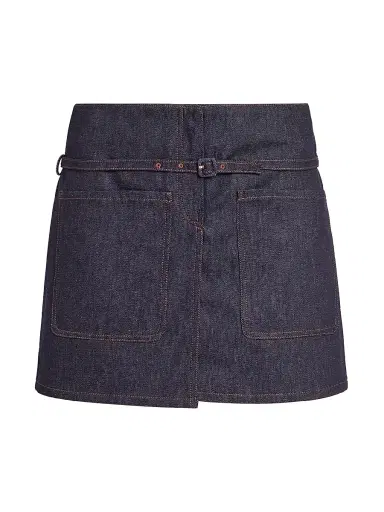 Courrèges Women's Cotton Denim Miniskirt - Brut | Thumbnail 1 Courrèges Women's Cotton Denim Miniskirt - Brut | Thumbnail 1