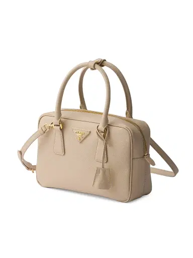 Prada Women's Saffiano Leather Top-Handle Bag - Beige Khaki | Thumbnail 2 Prada Women's Saffiano Leather Top-Handle Bag - Beige Khaki | Thumbnail 2