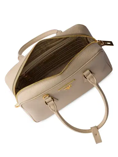 Prada Women's Saffiano Leather Top-Handle Bag - Beige Khaki | Thumbnail 4 Prada Women's Saffiano Leather Top-Handle Bag - Beige Khaki | Thumbnail 4