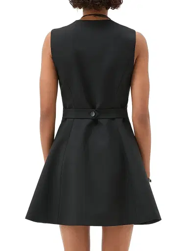 Versace Women's Lightweight Wool-Mohair Minidress - Black - Size 8 | Thumbnail 4 Versace Women's Lightweight Wool-Mohair Minidress - Black - Size 8 | Thumbnail 4