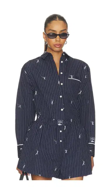 Lacoste Oversize Fit Jacquard Shirt | Thumbnail 1 Lacoste Oversize Fit Jacquard Shirt | Thumbnail 1