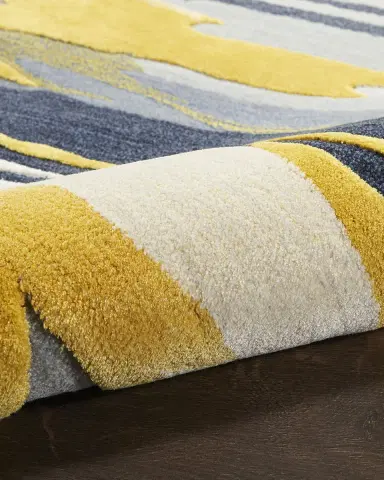 Nourison Abstract Gold Hand-Tufted Rug | Thumbnail 3 Nourison Abstract Gold Hand-Tufted Rug | Thumbnail 3