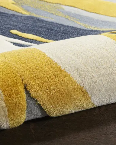 Nourison Abstract Gold Hand-Tufted Rug | Thumbnail 3 Nourison Abstract Gold Hand-Tufted Rug | Thumbnail 3