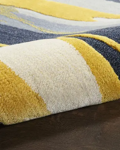 Nourison Abstract Gold Hand-Tufted Rug | Thumbnail 3 Nourison Abstract Gold Hand-Tufted Rug | Thumbnail 3
