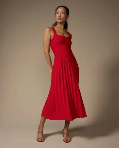 Staud Ellison Square-Neck Sleeveless Stitched Midi Dress | Thumbnail 5 Staud Ellison Square-Neck Sleeveless Stitched Midi Dress | Thumbnail 5