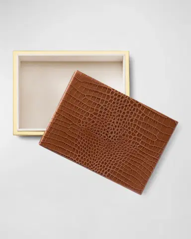AERIN Classic Croc Leather Small Box | Thumbnail 2 AERIN Classic Croc Leather Small Box | Thumbnail 2