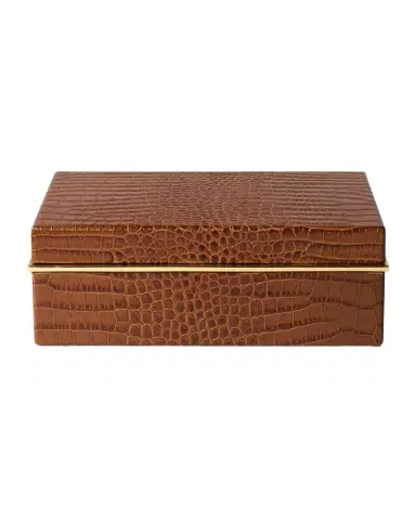 AERIN Classic Croc Leather Small Box | Thumbnail 1 AERIN Classic Croc Leather Small Box | Thumbnail 1