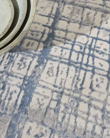 Calvin Klein Rush /Blue Power-Loomed Rug | Thumbnail 5 Calvin Klein Rush /Blue Power-Loomed Rug | Thumbnail 5