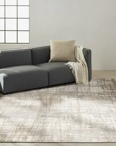 Calvin Klein Rush /Blue Power-Loomed Rug | Thumbnail 6 Calvin Klein Rush /Blue Power-Loomed Rug | Thumbnail 6