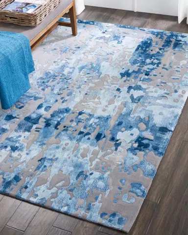 Nourison Prismatic Blue/Grey Hand-Tufted Rug | Thumbnail 3 Nourison Prismatic Blue/Grey Hand-Tufted Rug | Thumbnail 3