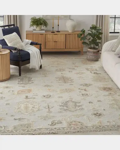 Nourison Whispers Light Blue Hand-Knotted Rug | Thumbnail 6 Nourison Whispers Light Blue Hand-Knotted Rug | Thumbnail 6