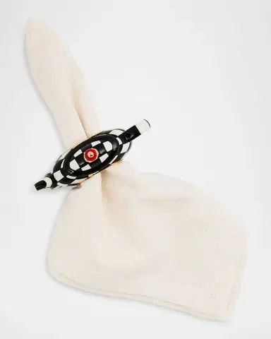 MacKenzie-Childs Courtly Check Teapot Napkin Rings, Set of 4 | Thumbnail 2 MacKenzie-Childs Courtly Check Teapot Napkin Rings, Set of 4 | Thumbnail 2