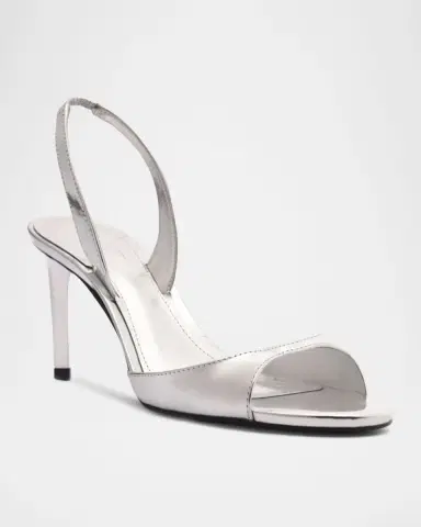 Schutz Scarlett Metallic Leather Mid-Heel Slingback Sandals | Thumbnail 2 Schutz Scarlett Metallic Leather Mid-Heel Slingback Sandals | Thumbnail 2