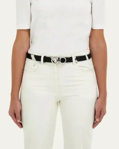 Ferragamo Donna Pony Hair Double Gancini Belt | Thumbnail 2 Ferragamo Donna Pony Hair Double Gancini Belt | Thumbnail 2