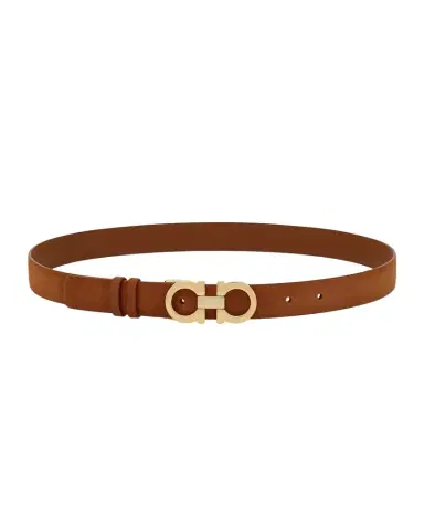 Ferragamo Donna Suede Double Gancini Belt | Thumbnail 1 Ferragamo Donna Suede Double Gancini Belt | Thumbnail 1
