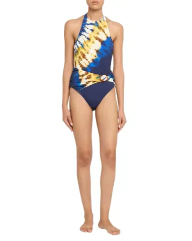 ALÉMAIS Martine Tie-Dye Draped One-Piece Swimsuit | Thumbnail 1 ALÉMAIS Martine Tie-Dye Draped One-Piece Swimsuit | Thumbnail 1